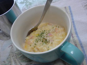 冷凍エビピラフでなんちゃってリゾット〜☆