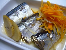 サンマの黒酢煮 南蛮風