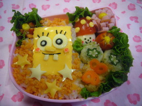 キャラ弁 スポンジボブ~