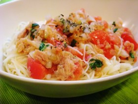 ツナとトマトのイタリアンそうめん♥