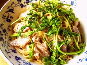 マグロの冷製パスタ ポン酢仕立て