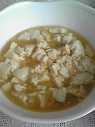 麻婆豆腐風味付け豆腐の写真
