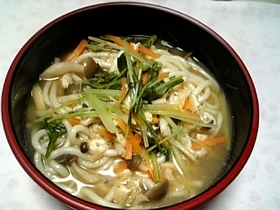 ★鶏肉と蕪のとろとろ煮だし汁deうどん★