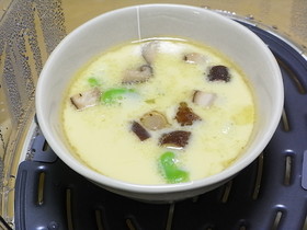 そら豆の中華風茶碗蒸し