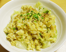 たまごでぽろぽろ★ツナレタス炒飯