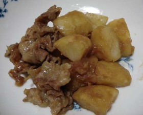 焼肉のタレでレンジで肉じゃが♪
