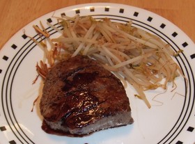 メープルシロップでステーキソース