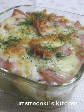 ✿ポテトとベーコンの重ね焼き