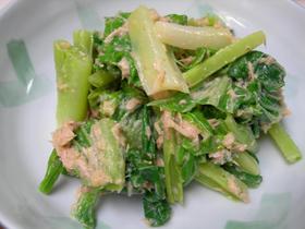 うるいとツナの胡麻味噌マヨ和え