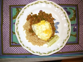 激旨グリーンピースとひき肉のキーマカレー