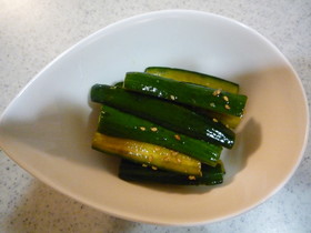 中華風キュウリの漬物