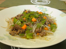 モヤシの挽き肉あんかけ☆