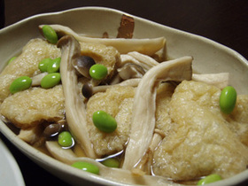 油揚げときのこのさっと煮