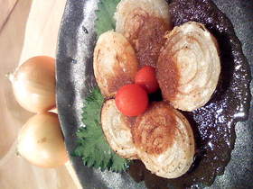 Wたまねぎステーキ。