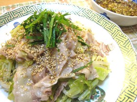 豚肉と野菜の重ね蒸し☆ピリ辛ぶっかけぽん