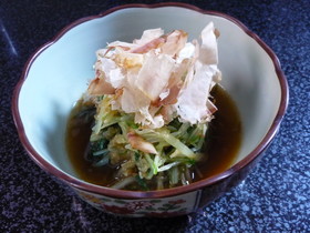 3分料理☆水菜・いか燻製でシャキッと浸し