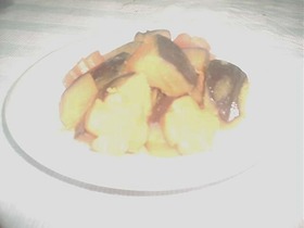 ホクホクかぼちゃとにんじんの甘辛煮