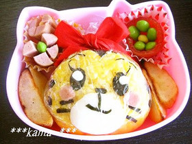 キャラ弁*しまじろうの妹はなちゃんにぎり