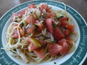 トマトの冷製パスタ