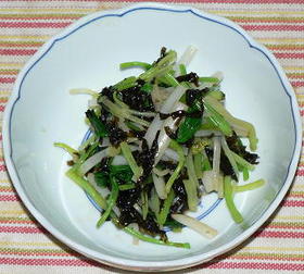 根三つ葉のわさび海苔和え