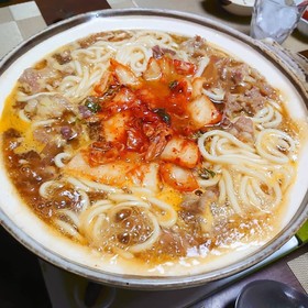 すじ肉キムチうどん