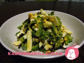 ゆで卵で苦くない!簡単ゴーヤの塩昆布和え