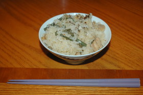 炊飯器で作る☆山菜鶏釜飯