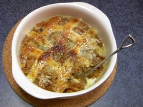 余ったカレーで手抜きリッチドリア☆