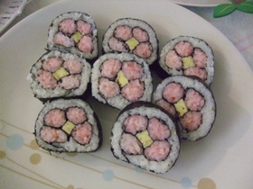ひなまつり 可愛い☆お花の太巻き☆