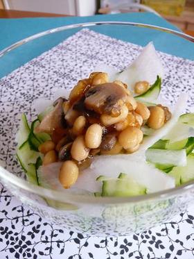 黒酢ジュレのシャキシャキ豆サラダ