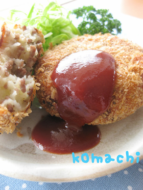 うちの定番♥新じゃがとひき肉のコロッケ