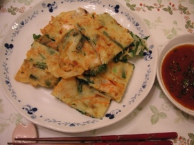 野菜いっぱい韓国チヂミ