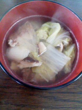 あっさりコトコト白菜ネギゴマスープ