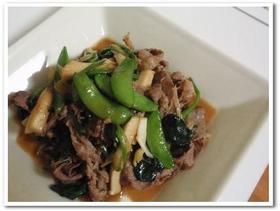 牛肉とほうれん草のソテー.:*・゜