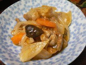 たまねぎと豚肉のケチャップ炒め
