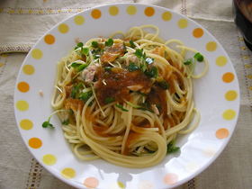 すぐできる!かいわれとツナのパスタ☆