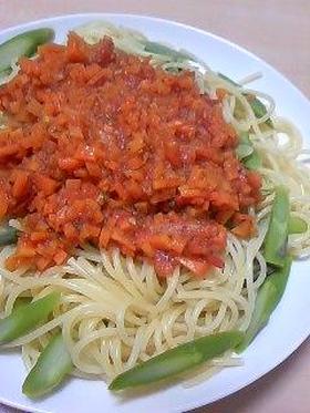 アスパラとトマトパスタ