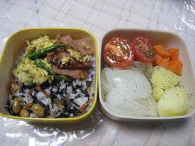 五目ひじきご飯とヘルシー弁当♪