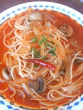 たごのピリッから~トマトソースパスタ