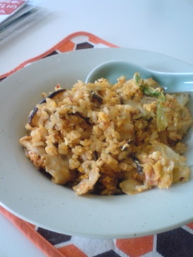 レタス入りキムチチャーハン