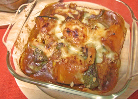 カレーハーフで☆厚揚げと南瓜のグラタン