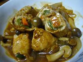 豚肉巻きをボリュームアップ