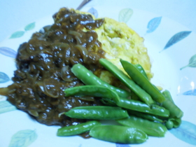 冷やご飯でハヤシオムライス