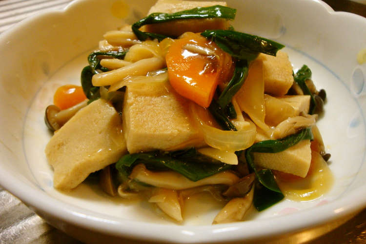 高野豆腐の野菜あんかけ煮 レシピ 作り方 By ぽんちっちい クックパッド 簡単おいしいみんなのレシピが355万品