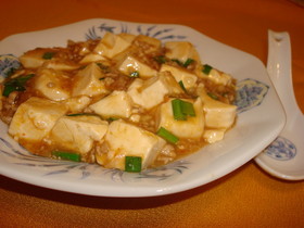 鶏チャーシューの煮汁で…マーボー豆腐