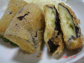 茄子のチーズはさみ揚げ