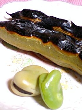 洗い物ゼロ♪ホクホクの甘い焼きそら豆♡