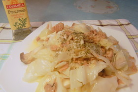 キャベツとツナのチーズ炒め