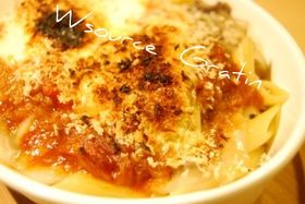Wソースのペンネグラタン♪