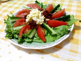 即席!簡単!三色の彩り鮮やかサラダ